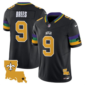 Men's Saints 2025 New Orleans City Vapor Limited Jersey - All Stitched 9 Drew Brees