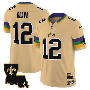 Men's Saints 2025 New Orleans City Vapor Limited Jersey - All Stitched Chris Olave    12