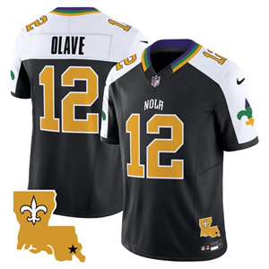 Men's Saints 2025 New Orleans City Vapor Limited Jersey - All Stitched Chris Olave   12