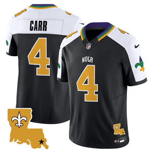 Men's Saints 2025 New Orleans City Vapor Limited Jersey - All Stitched Derek Carr    4