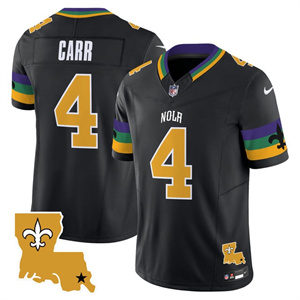 Men's Saints 2025 New Orleans City Vapor Limited Jersey - All Stitched Derek Carr 4
