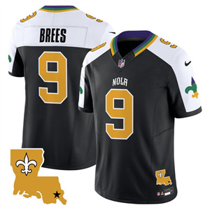 Men's Saints 2025 New Orleans City Vapor Limited Jersey - All Stitched Drew Brees    9