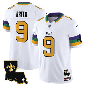 Men's Saints 2025 New Orleans City Vapor Limited Jersey - All Stitched Drew Brees