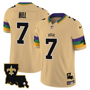 Men's Saints 2025 New Orleans City Vapor Limited Jersey - All Stitched Taysom Hill  7