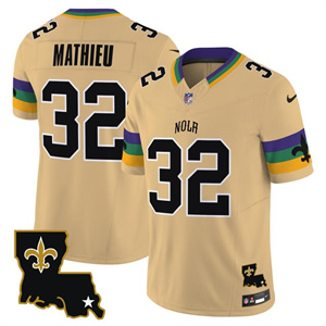 Men's Saints 2025 New Orleans City Vapor Limited Jersey - All Stitched Tyrann Mathieu  32