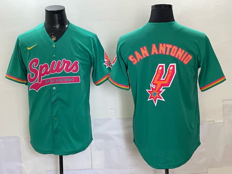 Men's San Antonio Spurs     Stitched Baseball   Jersey
