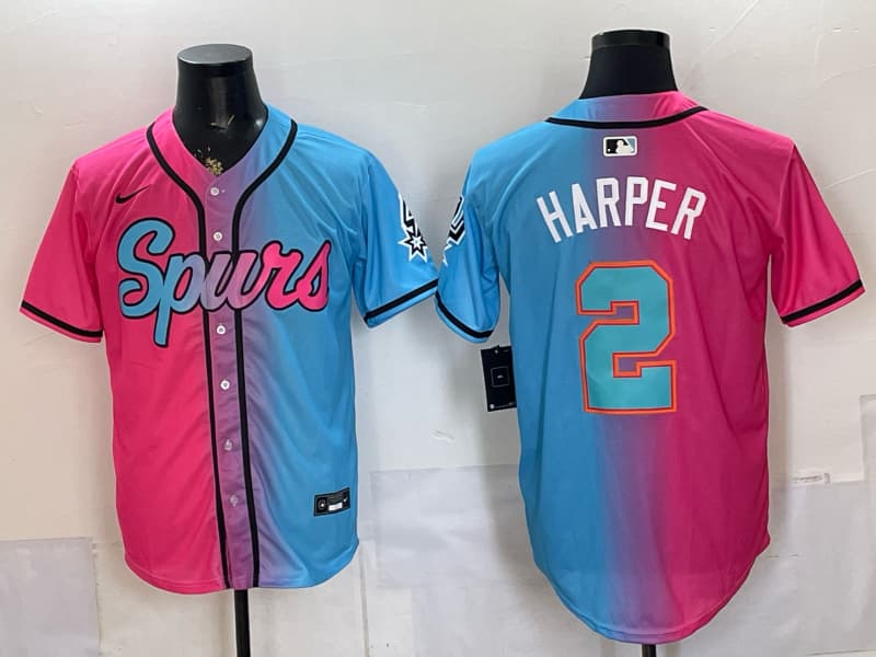 Men's San Antonio Spurs  2 harper Black 2025-26 City Edition Swingman Stitched   Basketball Jersey