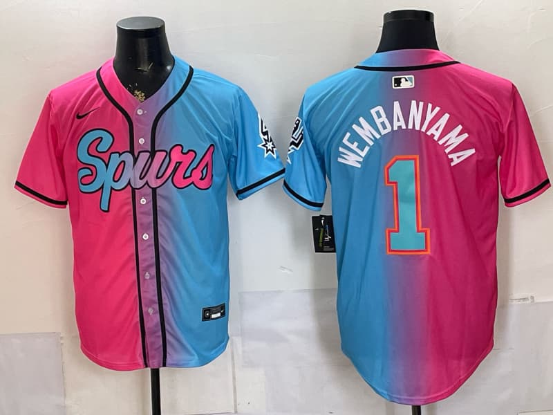 Men's San Antonio Spurs #1 Victor Wembanyama  City Edition Swingman  Stitched Basketball Jersey