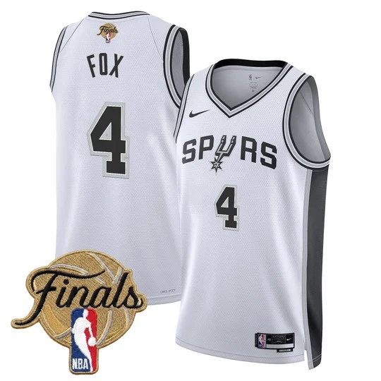 Men's San Antonio Spurs 2026 Finals Swingman Jersey - All Stitched De'Aaron Fox