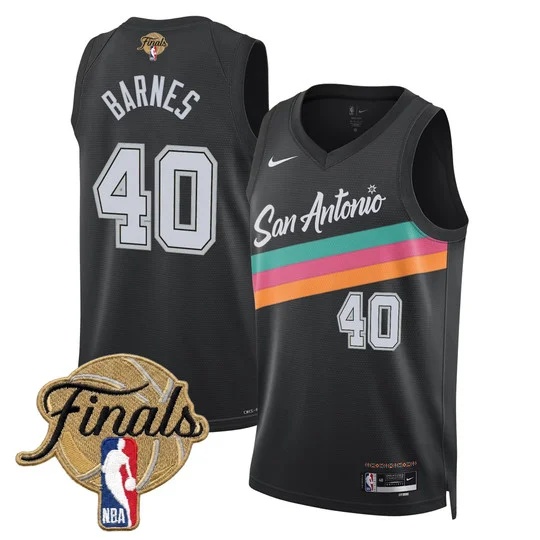 Men's San Antonio Spurs 2026 Finals Swingman Jersey - All Stitched Harrison Barnes   40