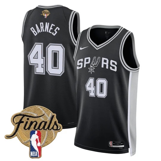 Men's San Antonio Spurs 2026 Finals Swingman Jersey - All Stitched Harrison Barnes40