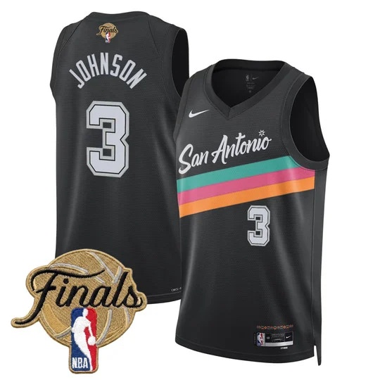 Men's San Antonio Spurs 2026 Finals Swingman Jersey - All Stitched Keldon Johnson   3