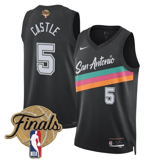 Men's San Antonio Spurs 2026 Finals Swingman Jersey - All Stitched Stephon Castle    5