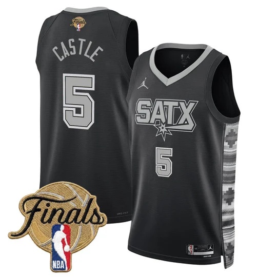 Men's San Antonio Spurs 2026 Finals Swingman Jersey - All Stitched Stephon Castle  5