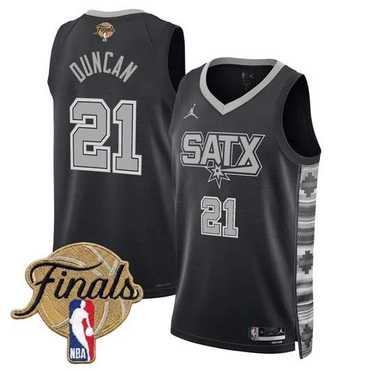 Men's San Antonio Spurs 2026 Finals Swingman Jersey - All Stitched Tim Duncan  21