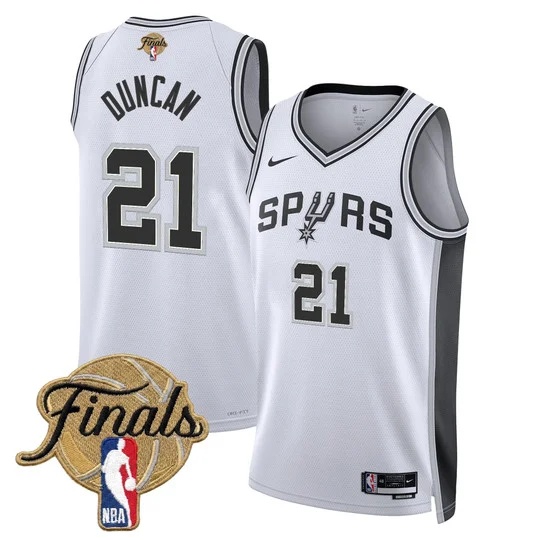 Men's San Antonio Spurs 2026 Finals Swingman Jersey - All Stitched Tim Duncan