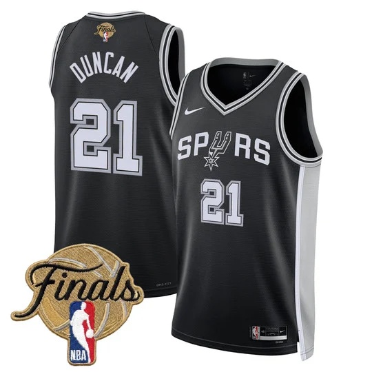 Men's San Antonio Spurs 2026 Finals Swingman Jersey - All Stitched Tim Duncan21