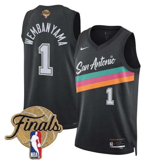 Men's San Antonio Spurs 2026 Finals Swingman Jersey - All Stitched Victor Wembanyama   1