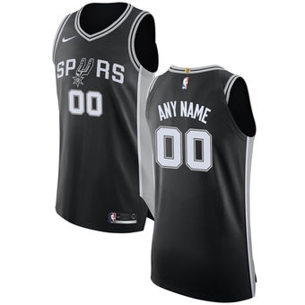 Men's San Antonio Spurs Nike Black Custom Jersey