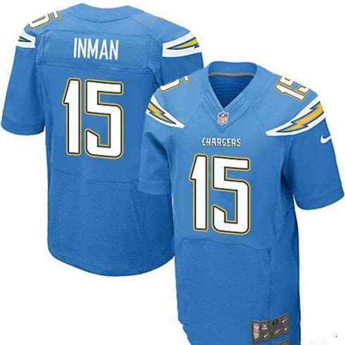 Men's San Diego Chargers #15 Dontrelle Inman Light Blue Alternate Stitched NFL Nike Elite Jersey