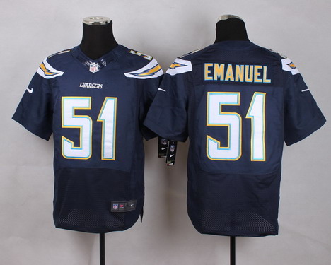 Men's San Diego Chargers #51 Kyle Emanuel Nike Navy Blue Elite Jersey
