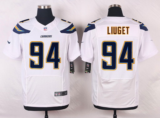 Men's San Diego Chargers #94 Corey Liuget White Road NFL Nike Elite Jersey