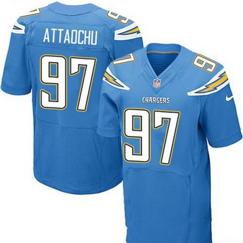 Men's San Diego Chargers #97 Jeremiah Attaochu Light Blue Alternate Stitched NFL Nike Elite Jersey