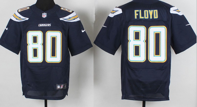 Men's San Diego Chargers Retired Player #80 Malcom Floyd Navy Blue Nik Elite Jersey