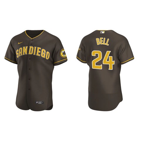 Men's San Diego Padres #24 Josh Bell Brown Road Player FlexBase Jersey