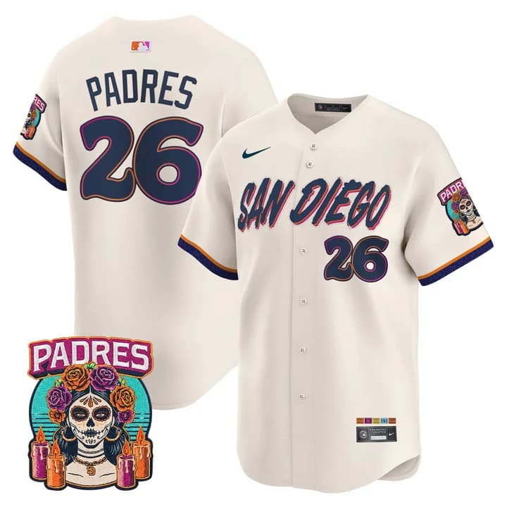Men's San Diego Padres 2026 City Connect Vapor Premier Limited Jersey - All Stitched #26 Padres