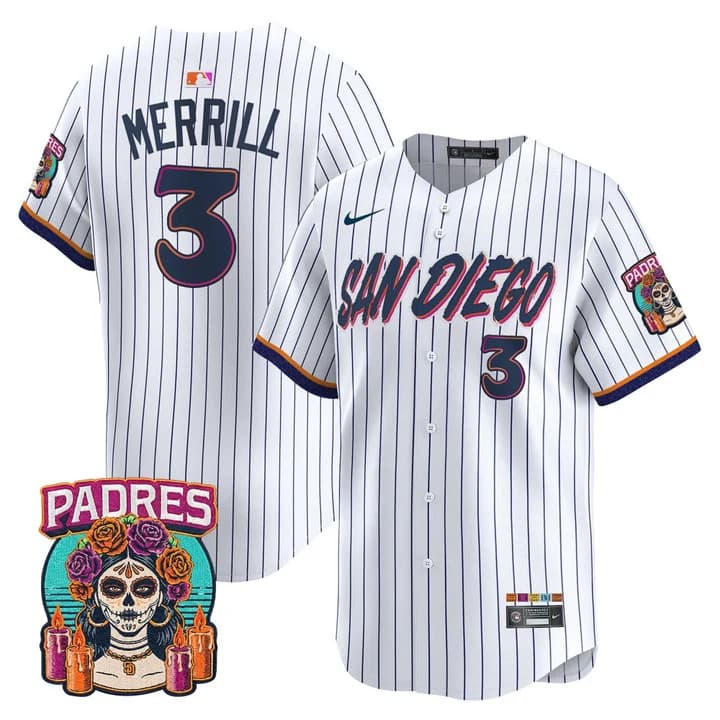 Men's San Diego Padres 2026 City Connect Vapor Premier Limited Jersey - All Stitched Jackson Merrill    3