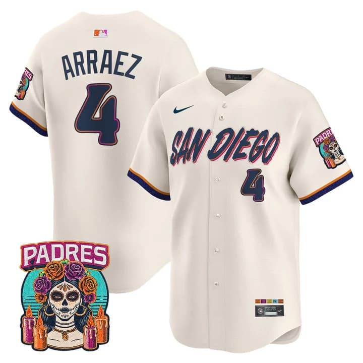 Men's San Diego Padres 2026 City Connect Vapor Premier Limited Jersey - All Stitched Luis Arraez  4