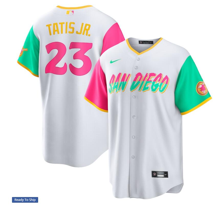 Men's San Diego Padres Fernando Tatis Jr. Nike White 2022 City Connect Replica Player Jersey