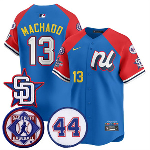 Men's San Diego Padres National League 2025 MLB All-Star Jersey V3 - All Stitched Manny Machado    - 13