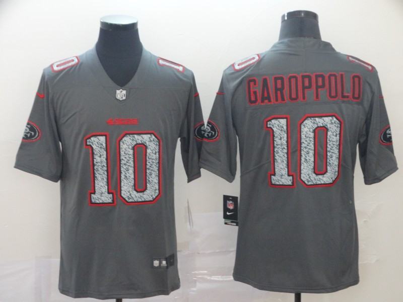 Men's San Francisco 49ers #10 Jimmy Garoppolo NFL Pro Line Gray Static Fashion Jersey