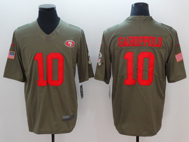 Men's San Francisco 49ers #10 Jimmy Garoppolo Nike Gold Inverted Legend Jersey