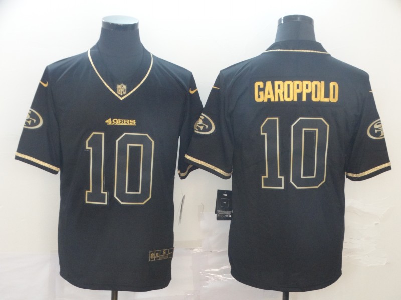 Men's San Francisco 49ers #10 Jimmy Garoppolo Nike Lights Out Black Limited Jersey