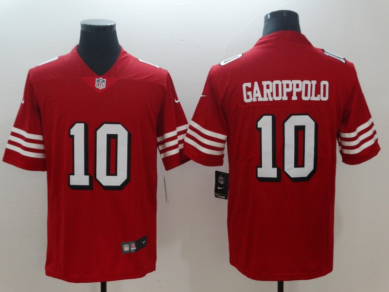 Men's San Francisco 49ers #10 Jimmy Garoppolo Nike Red Color Rush Legend Player Jersey