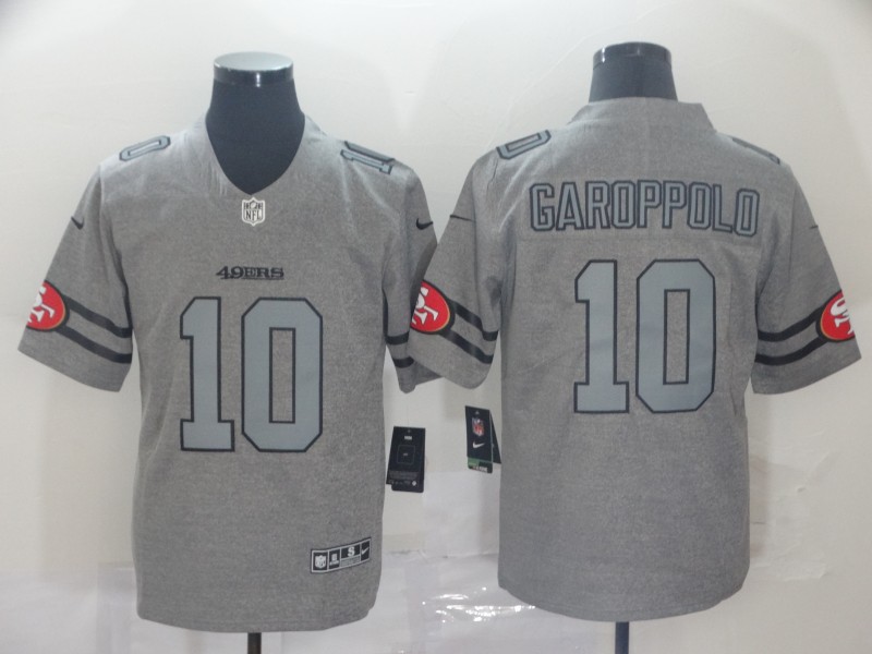 Men's San Francisco 49ers #10 Jimmy Garoppolo Nike Silver Inverted Legend Jersey
