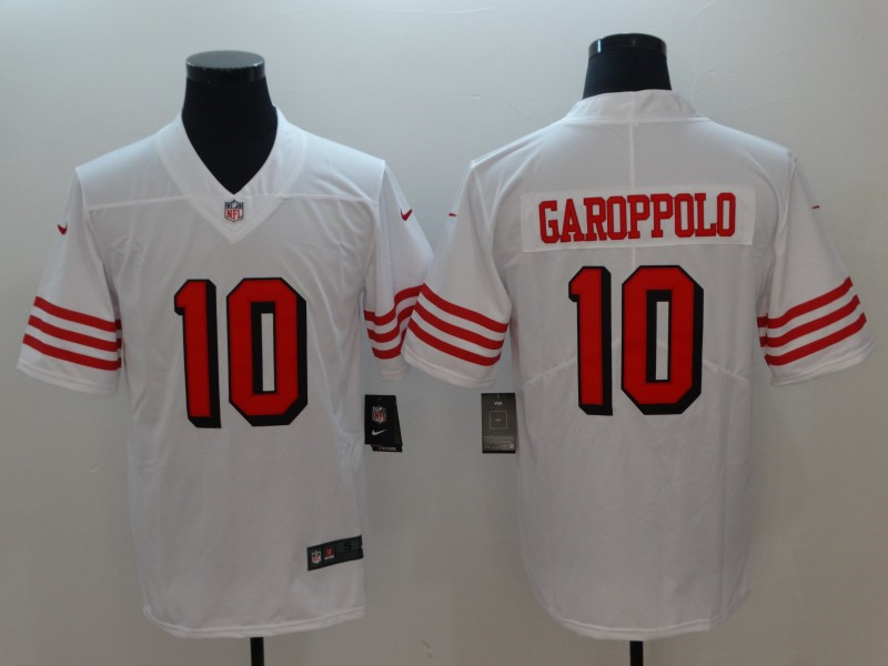 Men's San Francisco 49ers #10 Jimmy Garoppolo Nike White Color Rush Legend Player Jersey
