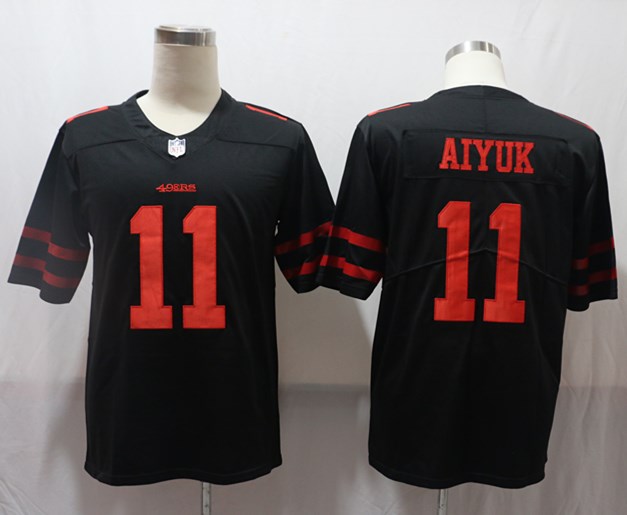 Men's San Francisco 49ers #11 Brandon Aiyuk Nike Black Alternate Vapor Limited Player Jersey
