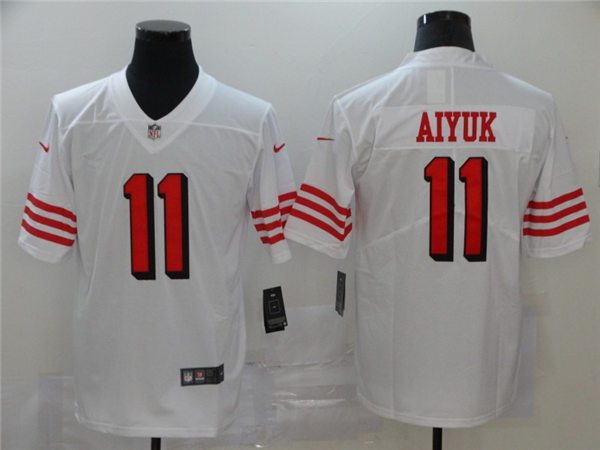 Men's San Francisco 49ers #11 Brandon Aiyuk Nike White Vapor Untouchable Color Rush Limited Player Jersey