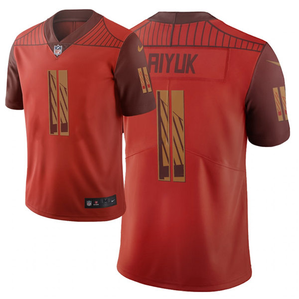 Men's San Francisco 49ers #11 Brandon Aiyuk Orange Nike NFL City Edition Vapor Limited Jersey