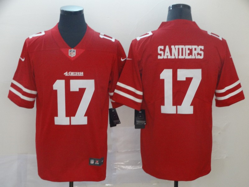 Men's San Francisco 49ers #17 Emmanuel Sanders Nike Scarlet Vapor Limited Player Jersey