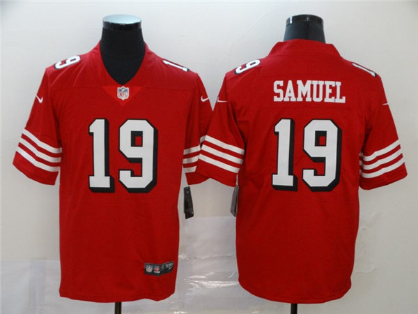Men's San Francisco 49ers #19 Deebo Samuel Nike Red Vapor Untouchable Color Rush Limited Player Jersey