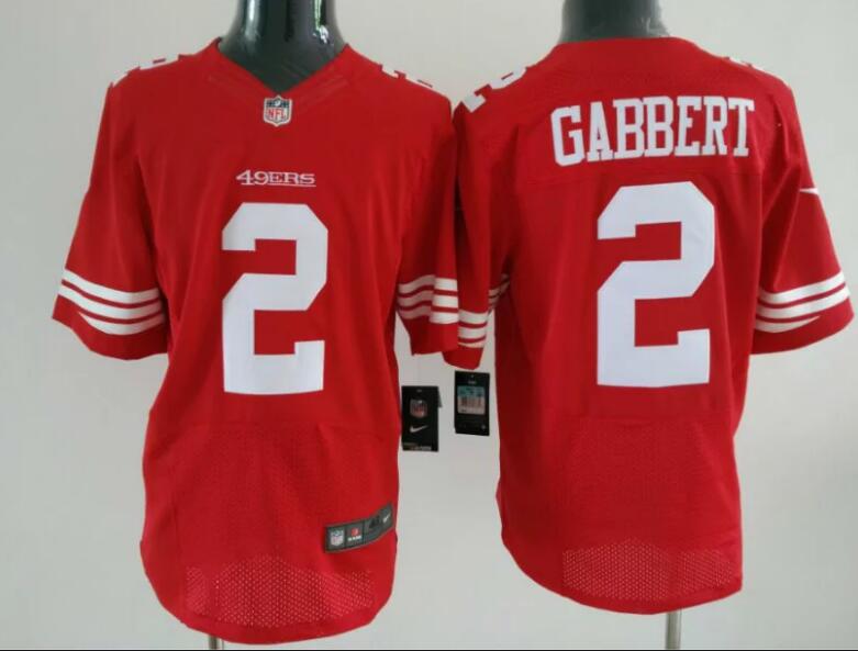 Men's San Francisco 49ers #2 Blaine Gabbert Scarlet Red Team Color NFL Nike Elite Jersey