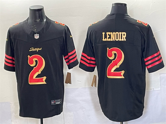 Men's San Francisco 49ers #2 Deommodore Lenoir Black 2025 F.U.S.E. a??Rivalriesa?? Vapor Limited Stitched Football Jersey