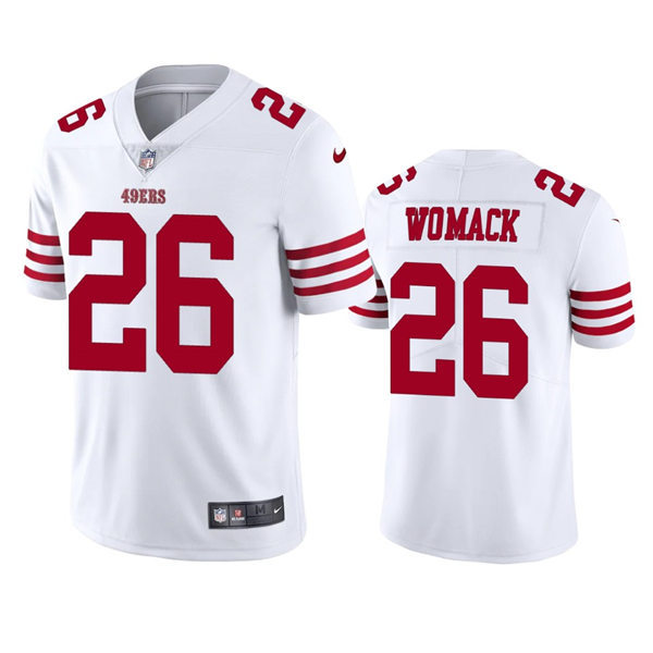 Men's San Francisco 49ers #26 Samuel Womack Nike White Vapor Limited Player Jersey
