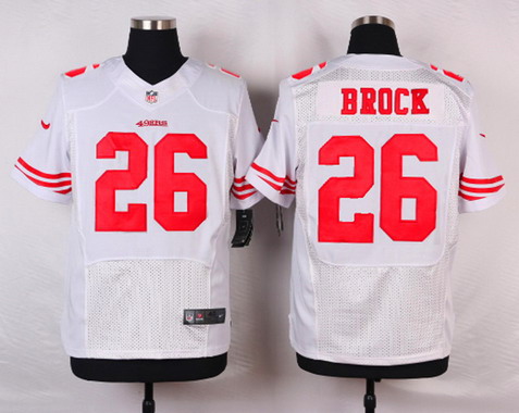 Men's San Francisco 49ers #26 Tramaine Brock White Road NFL Nike Elite Jersey