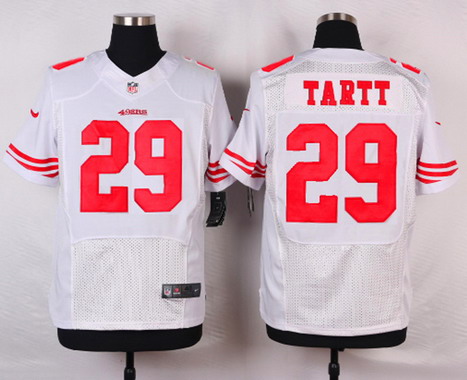 Men's San Francisco 49ers #29 Jaquiski Tartt White Road NFL Nike Elite Jersey